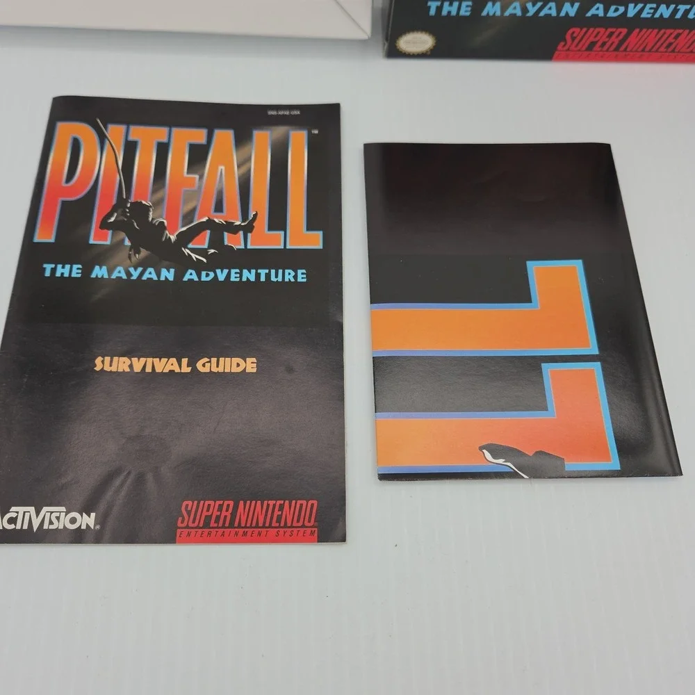 Pitfall The Mayan Adventure Super Nintendo SNES - CIB + Poster